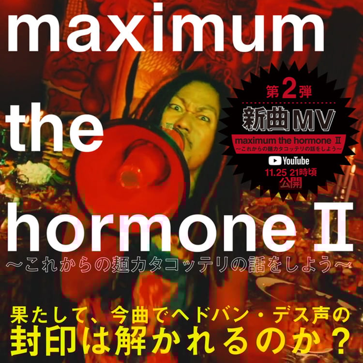 マキシマム ザ ホルモン「maximum the hormoneII～これからの麺カタコッテリの話をしよう～」告知ビジュアル