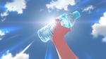サントリー天然水の新CM「手のひらを空に（晴れ）」のワンシーン。(c) 2019「天気の子」製作委員会