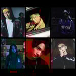上段左からILL-BOSSTINO（THA BLUE HERB）、賽 a.k.a. BADSAIKUSH（舐達麻）、SEEDA、下段左から釈迦坊主、SKY-HI、Moment Joon。