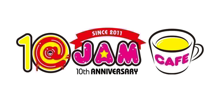 「@JAM 10th Anniversary Cafe」ロゴ