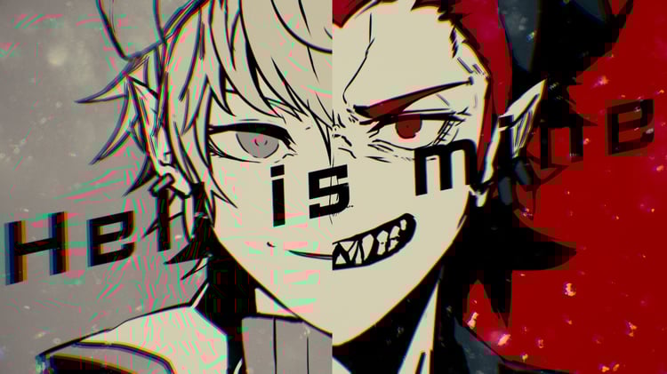 「Hell is mine」ミュージックビデオのワンシーン。