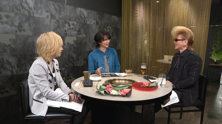 左から鬼龍院翔（ゴールデンボンバー） 、武田真治、綾小路翔（氣志團）。(c)フジテレビ