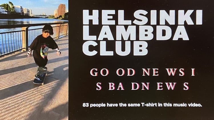 Helsinki Lambda Club「Good News Is Bad News」ミュージックビデオより。