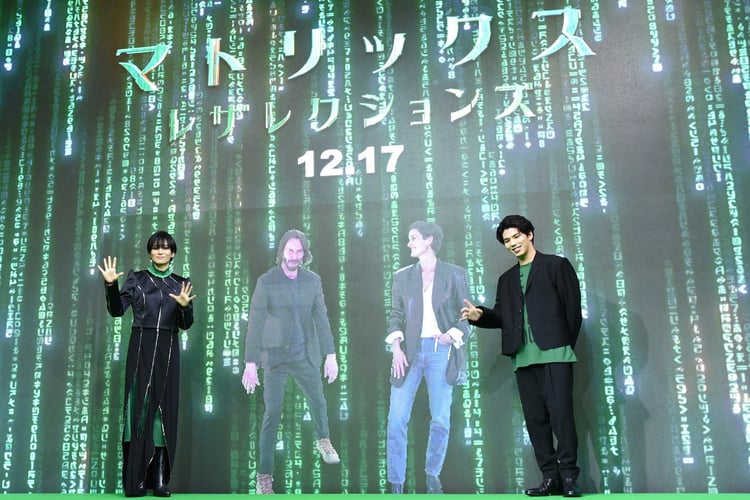 映画「マトリックス レザレクションズ」イベントの様子。