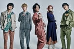 Mrs. GREEN APPLE。右端が高野清宗、右から2番目が山中綾華。