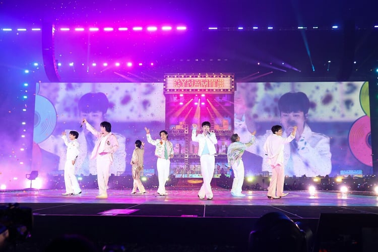 「BTS PERMISSION TO DANCE ON STAGE - LAS VEGAS」の様子。(c) BIGHIT MUSIC