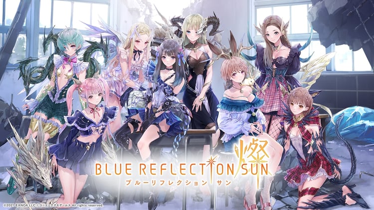 ゲーム「BLUE REFLECTION SUN/燦」キービジュアル権利表記 (c)2021 EXNOA LLC / コーエーテクモゲームス All rights reserved.
