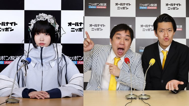 左からあの、霜降り明星。