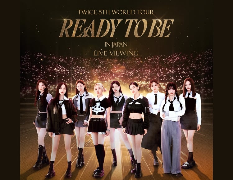 「TWICE 5TH WORLD TOUR ‘READY TO BE’ in JAPAN LIVE VIEWING」告知ビジュアル