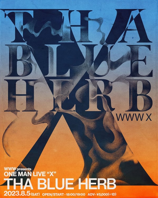 「WWW presents THA BLUE HERB ONE MAN LIVE "X"」告知ビジュアル
