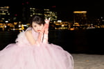中井りか（NGT48）卒業記念写真集「好きでした」より、ピンクドレス姿の1枚。
