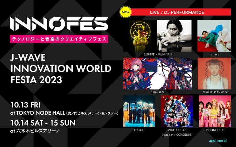 「J-WAVE INNOVATION WORLD FESTA 2023」告知ビジュアル