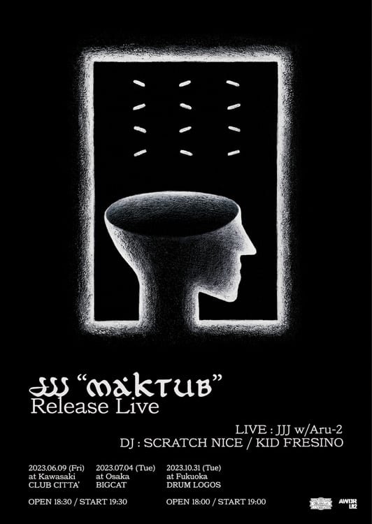 「JJJ "MAKTUB" Release Live」ポスタービジュアル