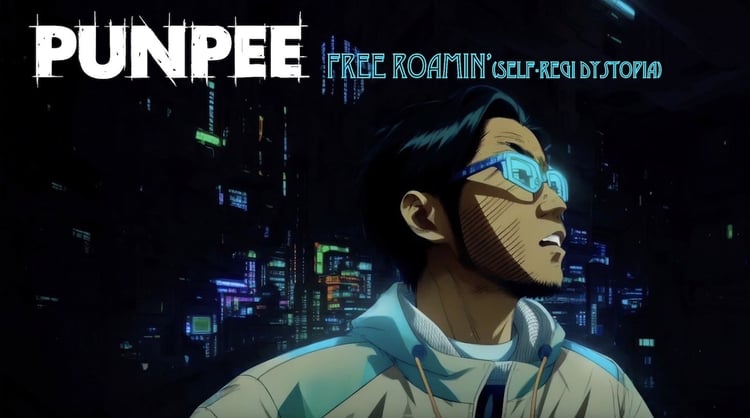 PUNPEE「Free Roamin'（Self-regi Dystopia）」ミュージックビデオより。