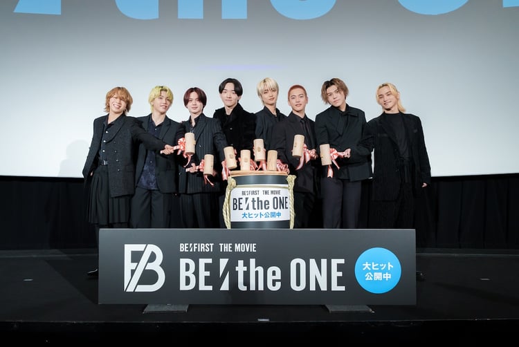 BE:FIRST「BE:the ONE」舞台挨拶の様子。（撮影：坪井隆寛）