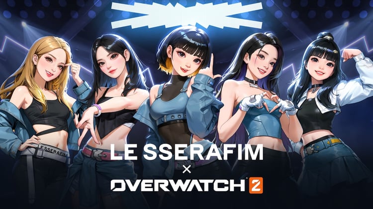 LE SSERAFIM×「オーバーウォッチ 2」告知ビジュアル