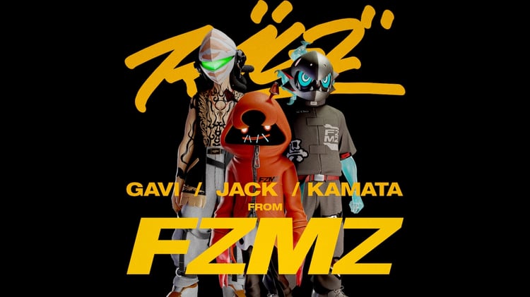 このたび正体が明らかになった、FZMZのGAVI、JACK、KAMATA。