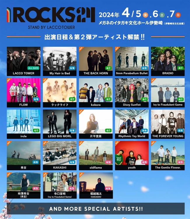 「I ROCKS 2024」第2弾出演アーティスト