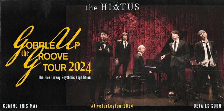 the HIATUS「Gobble Up the Groove Tour 2024 - The Jive Turkey Rhythmic Expedition -」告知ビジュアル