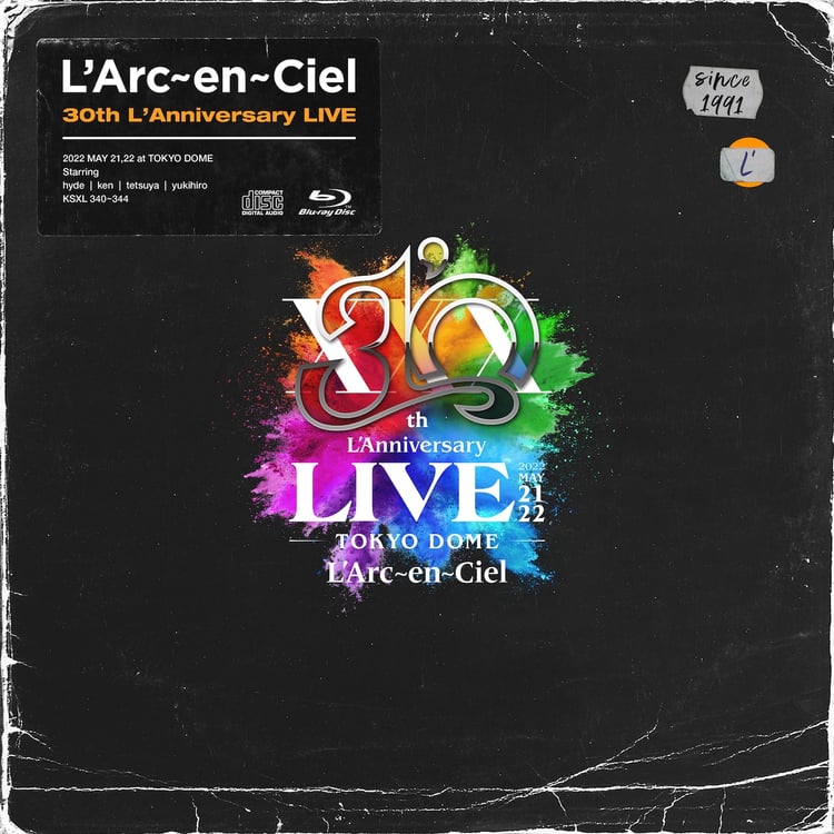 L'Arc-en-Ciel「30th L'Anniversary LIVE」完全生産限定盤ジャケット