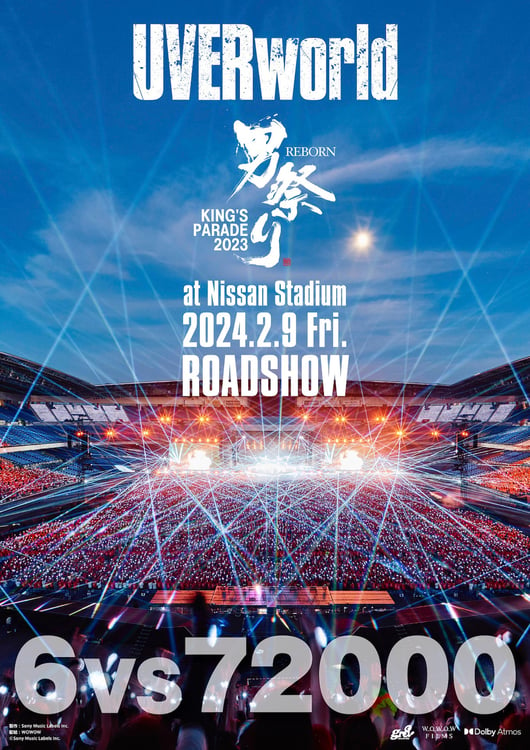 「UVERworld KING’S PARADE 男祭り REBORN at Nissan Stadium」上映告知画像