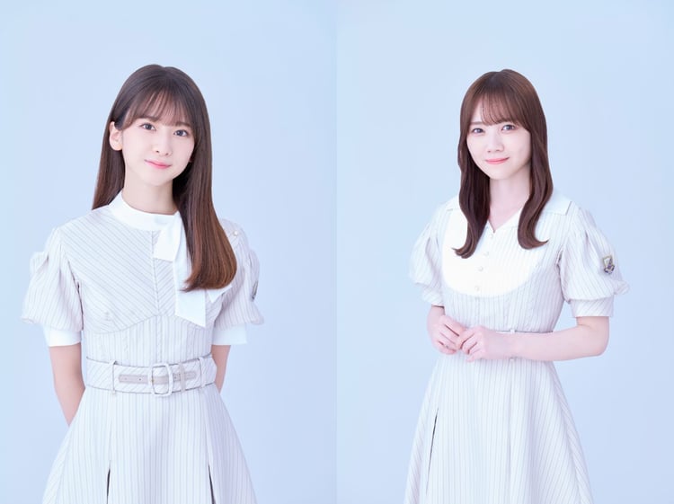 左から菅原咲月（乃木坂46）、田村真佑（乃木坂46）。