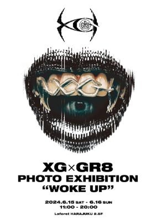 「XG×GR8 PHOTO EXHIBITION ‘WOKE UP’」告知ビジュアル