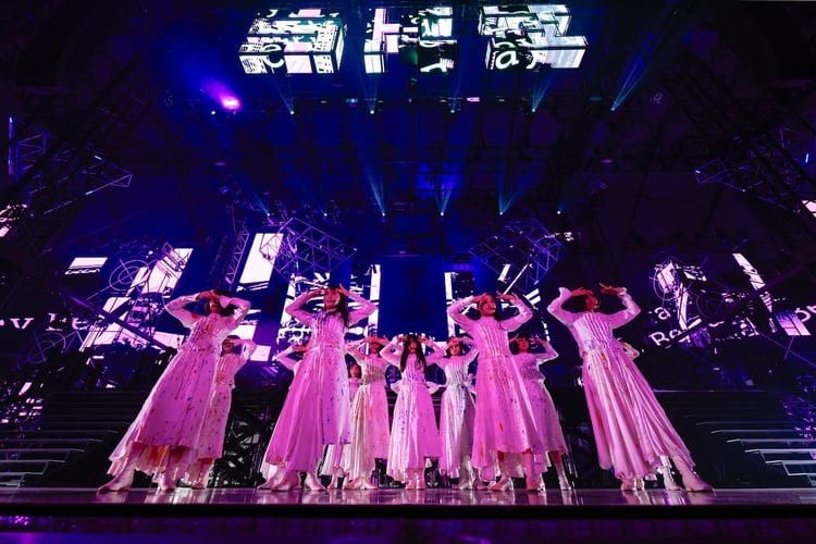 「櫻坂46 4th ARENA TOUR 2024 新・櫻前線 -Go on back?- IN 東京ドーム」の様子。（撮影：上山陽介）