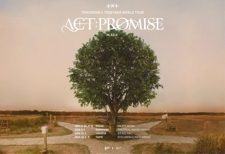 「TOMORROW X TOGETHER WORLD TOUR ＜ACT : PROMISE＞ IN ASIA」告知画像