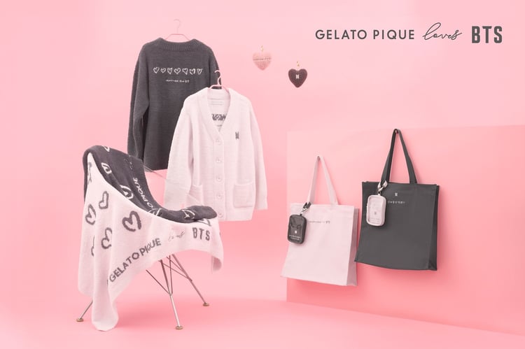 「GELATO PIQUE loves BTS」アイテム (c)BIGHIT MUSIC & HYBE. All Rights Reserved.