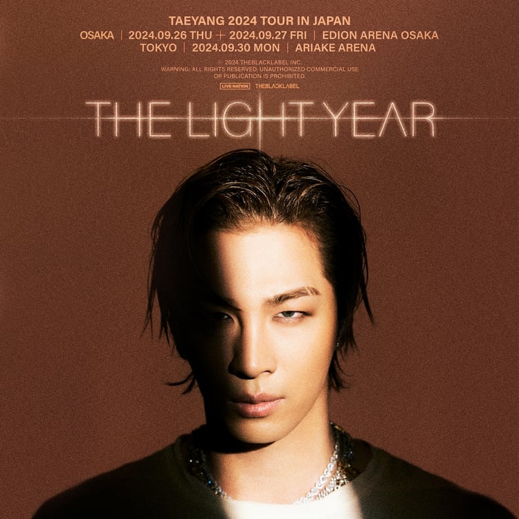 「TAEYANG 2024 TOUR [THE LIGHT YEAR] IN JAPAN」告知ビジュアル