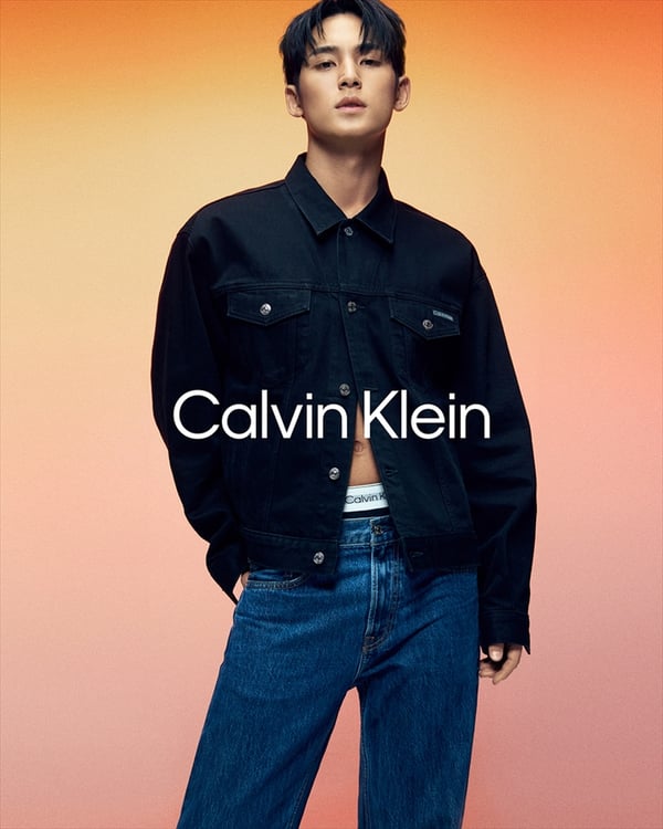 MINGYUを起用したCalvin Klein2024年秋のデニムキャンペーンビジュアル。