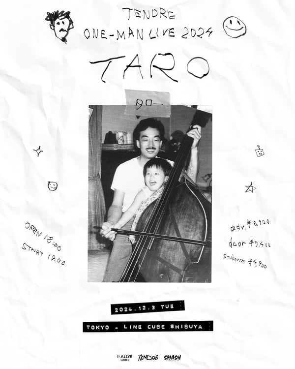 「TENDRE ONEMAN LIVE 2024『TARO』」告知ビジュアル