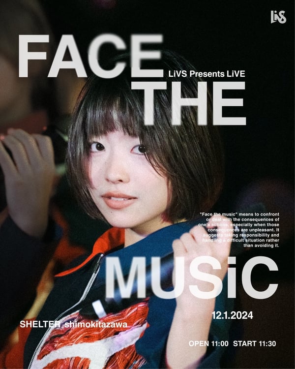 LiVS「FACE THE MUSiC LiVE」フライヤー