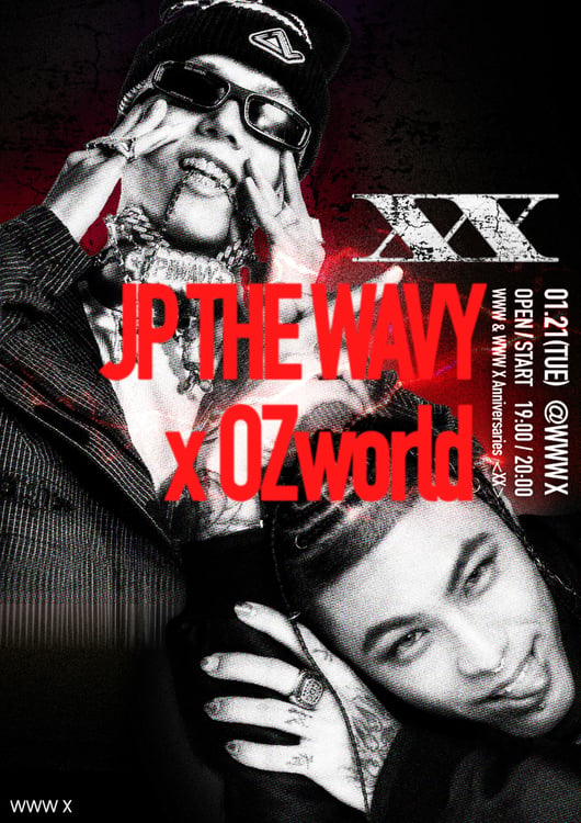 WWW & WWW X Anniversaries〈XX〉「JP THE WAVY × OZworld」フライヤー