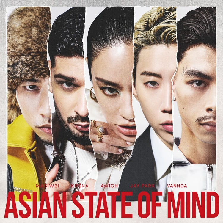 Awich, Jay Park, KR$NA, Masiwei, VannDa「ASIAN STATE OF MIND」配信ジャケット