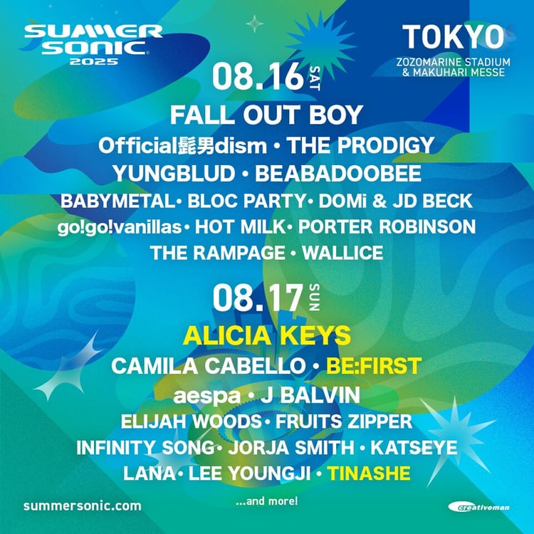 「SUMMER SONIC 2025」TOKYO出演者