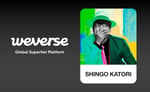 香取慎吾のWeverse公式コミュニティ参加の告知ビジュアル。
