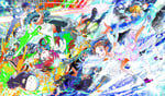 つるまいかだが描き下ろした「メダリスト」×「機動戦士Gundam GQuuuuuuX」イラスト ©つるまいかだ・講談社／メダリスト製作委員会