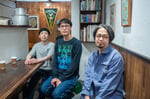 左から古里おさむ、井上陽介、後藤正文。