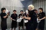 初の音楽企画「ミュージックシェア」に挑戦するtimelesz。(c)フジテレビ