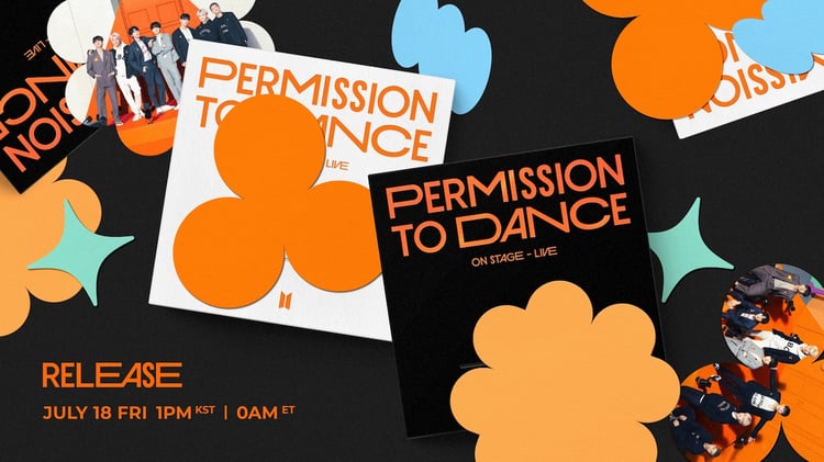 BTS「PERMISSION TO DANCE ON STAGE - LIVE」告知ビジュアル (P)&(C)BIGHIT MUSIC