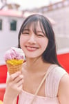 河田陽菜（日向坂46）の2nd写真集より。（Photo by SAKAI DE JUN）