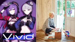 「STELLAR IDOL PROJECT」Vivid×ヒゲドライバーによるコラボレーションの告知画像。