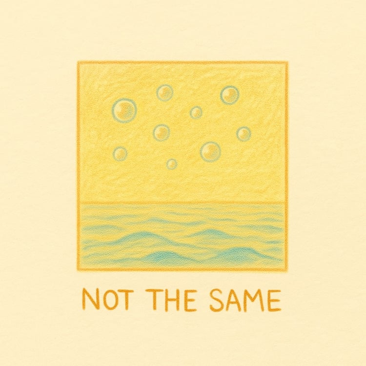 晴弥、UNE、stbによる配信シングル「Not the same」ジャケット。