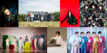 左上から時計回りにAI、WEST.、キタニタツヤ feat. BABYMETAL、M!LK、中島健人、GENERATIONS。
