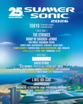 「SUMMER SONIC 2026」TOKYO公演の出演者一覧。