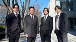 スーツとメガネでキメた横山裕（SUPER EIGHT）、城島茂、松島聡（timelesz）、髙地優吾（SixTONES）。©日本テレビ