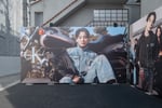 東京・原宿の竹下口パークに掲出された「Jung Kook for Calvin Klein」キャンペーンビジュアル。