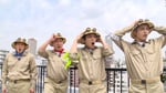 左から長田庄平、松尾駿、原嘉孝、篠塚大輝。©TBS